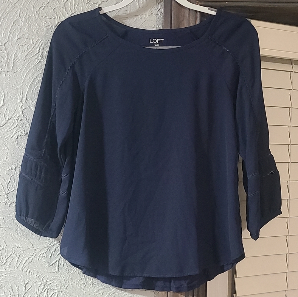 LOFT Women's Deep Navy Blue Blouse